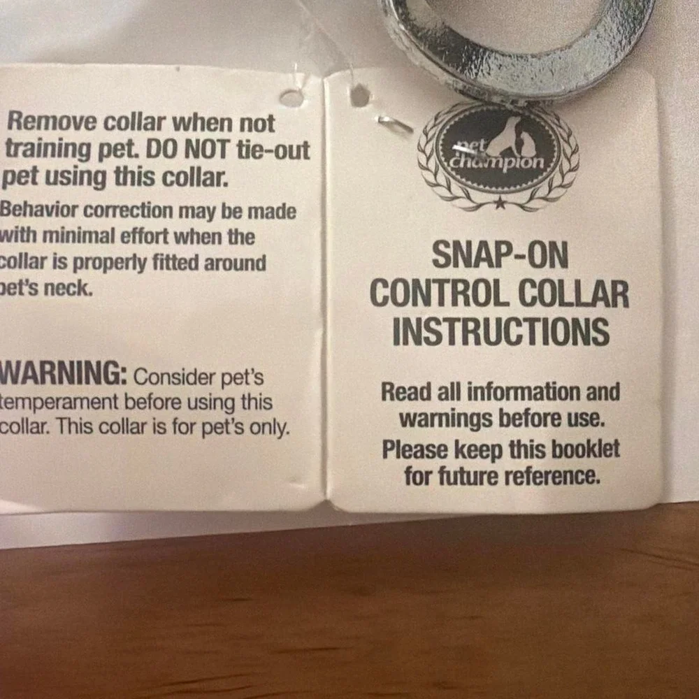 Pet Champion Silver Snap On Control Dog Collar Large 4mm x 22-28in Prong Metal